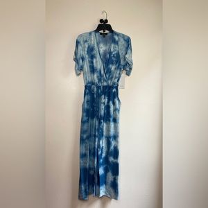 Karen Kane Cuffed Sleeve Tie-dye Maxi Dress